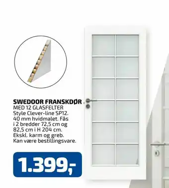 Davidsen Swedoor franskdør tilbud