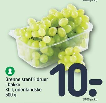 Grønne stenfri druer