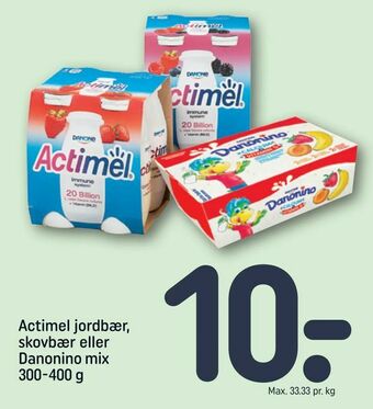 REMA 1000 Actimel jordbær, skovbær eller Danonino mix tilbud