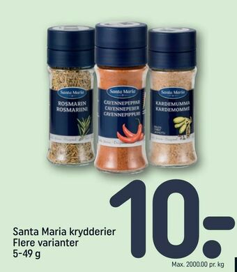 REMA 1000 Santa Maria krydderier tilbud