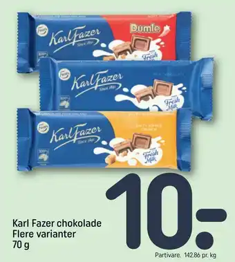 REMA 1000 Karl Fazer chokolade tilbud