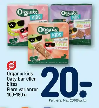 REMA 1000 Organix kids Oaty bar eller bites tilbud
