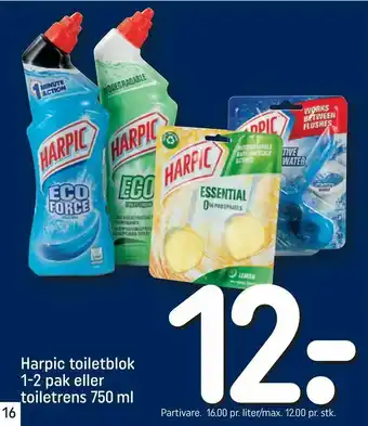 REMA 1000 Harpic toiletblok 1-2 pak eller toiletrens 750 ml tilbud