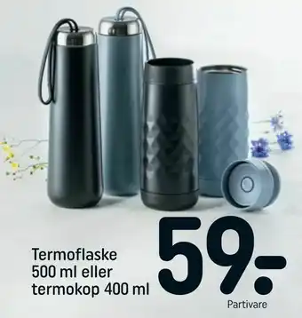 Termoflaske 500 ml eller termokop 400 ml