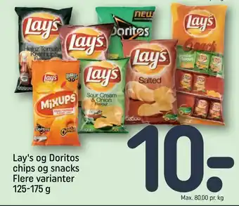 REMA 1000 Lay's og Doritos chips og snacks tilbud