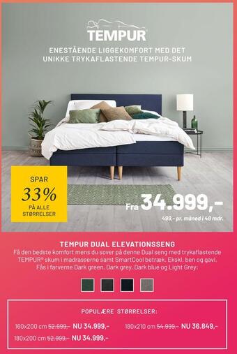 Tempur dual elevationsseng