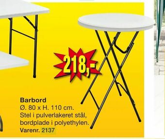Harald Nyborg Barbord tilbud