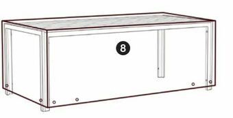 Harald Nyborg Luksus overtræk til havemøbler og parasoller i kraftig sort nylon tilbud