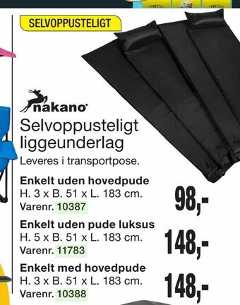 Harald Nyborg Selvoppusteligt liggeunderlag tilbud