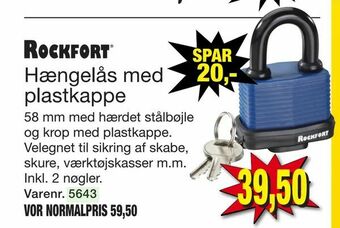 Harald Nyborg Hængelås med plastkappe tilbud