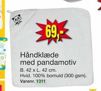 Håndklæde med pandamotiv