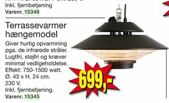 Harald Nyborg Terrassevarmer hængemodel tilbud