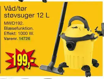 Harald Nyborg Våd/tør støvsuger 12 L tilbud