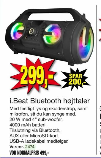 Harald Nyborg i.Beat Bluetooth højttaler tilbud