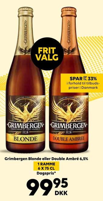 BorderShop Grimbergen blonde eller double ambré 6,5% tilbud
