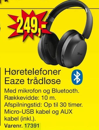 Harald Nyborg Høretelefoner Eaze trådløse tilbud