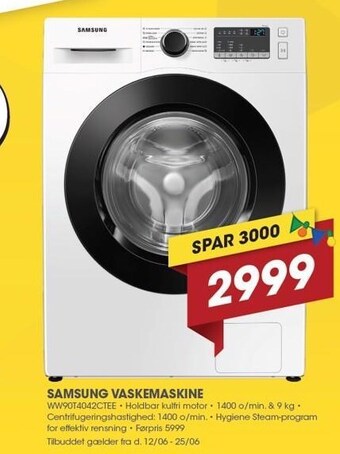 Punkt1 Samsung vaskemaskine tilbud