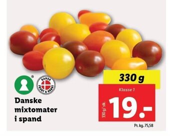 Lidl Danske mixtomater i spand tilbud