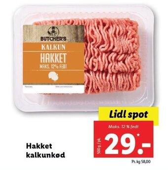 Lidl Hakket kalkunkød tilbud