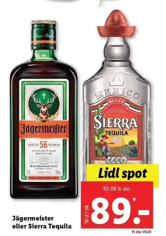 Lidl Jägermeister eller Sierra Tequila tilbud