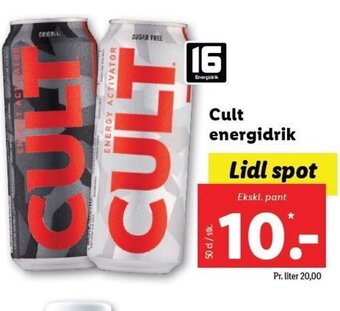 Lidl Cult Energidrik tilbud