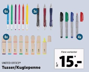 Lidl UNITED OFFICEⓇ Tusser/Kuglepenne tilbud