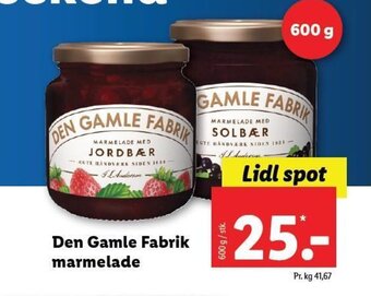 Lidl Den Gamle Fabrik marmelade tilbud