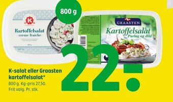 Coop 365 K-salat eller Graasten kartoffelsalat tilbud