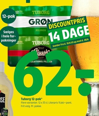 Coop 365 Tuborg 12-pak tilbud