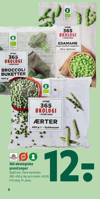 Coop 365 365 økologiske grøntsager tilbud