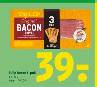 Coop 365 Tulip bacon 3-pak tilbud