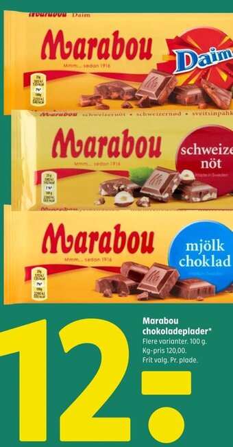 Coop 365 Marabou chokoladeplader tilbud