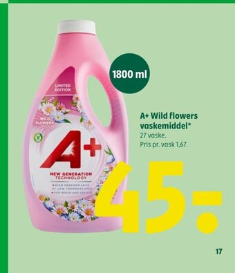 Coop 365 A+ Wild flowers vaskemiddel tilbud