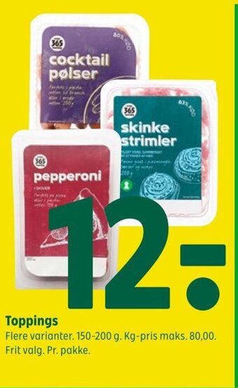 Coop 365 Toppings tilbud
