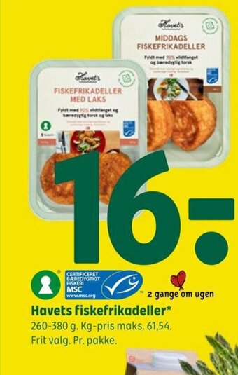 Coop 365 Havets fiskefrikadeller tilbud