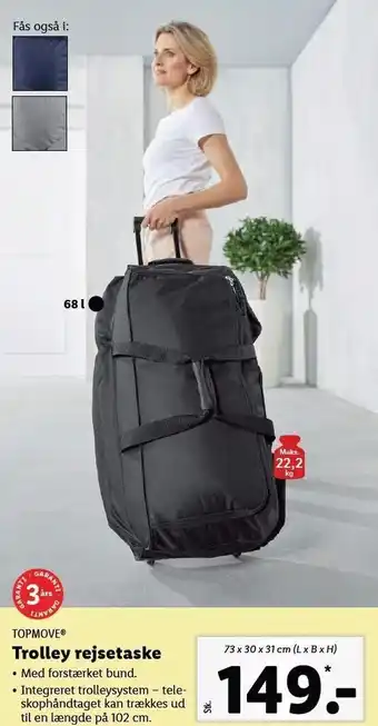 Lidl Topmove trolley rejsetaske tilbud