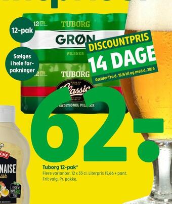 Coop 365 Tuborg 12-pak tilbud