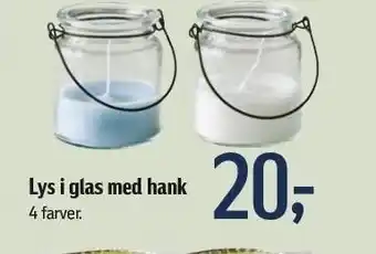 Føtex Lys i glas m. hank tilbud
