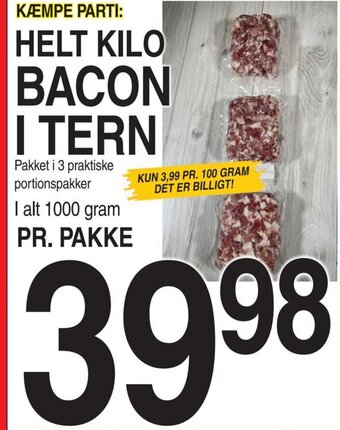 ABC Lavpris HELT KILO BACON I TERN tilbud