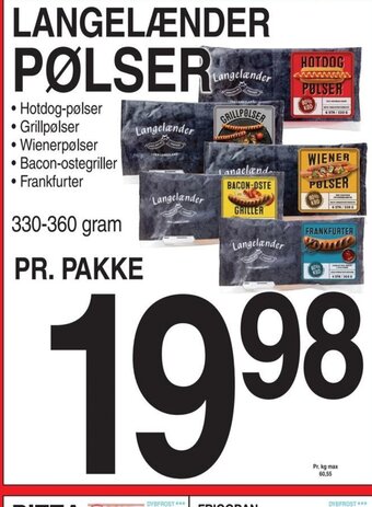 ABC Lavpris LANGELÆNDER PØLSER tilbud