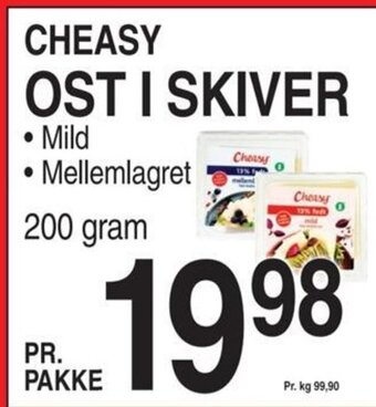 ABC Lavpris CHEASY OST I SKIVER tilbud