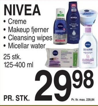 ABC Lavpris NIVEA • Creme • Makeup fjerner • Cleansing wipes • Micellar water tilbud