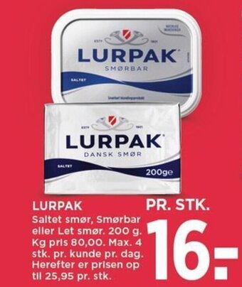 MENY LURPAK tilbud