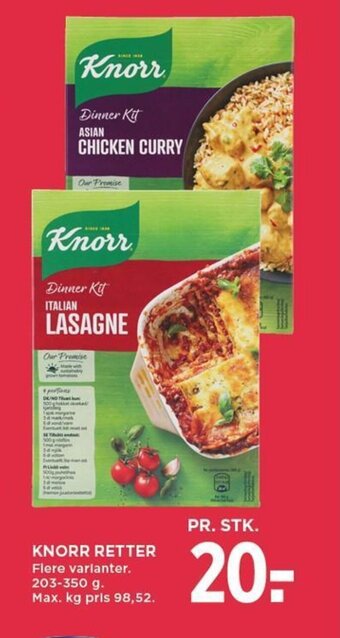 MENY KNORR RETTER tilbud