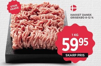 MENY HAKKET DANSK GRISEKØD 8-12 % tilbud