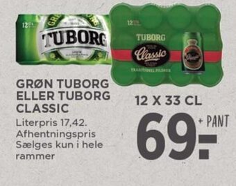 MENY GRØN TUBORG ELLER TUBORG CLASSIC tilbud