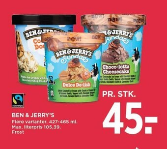 MENY BEN & JERRY'S tilbud