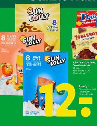 Sun lolly is frys selv