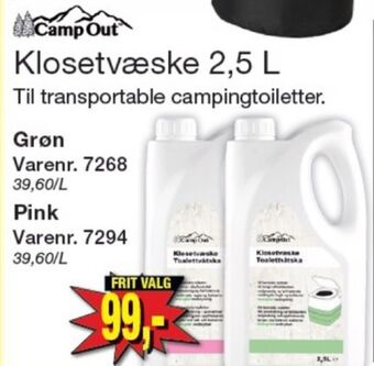 Harald Nyborg Camp out klosetvæske tilbud