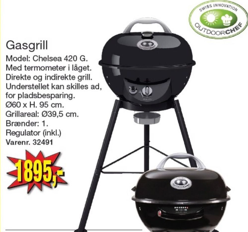 Outdoorchef elgrill tilbud hos Harald